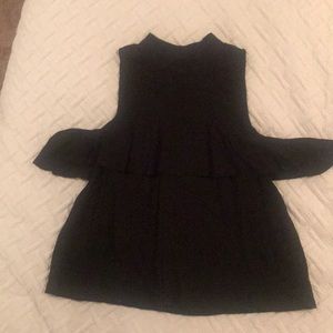 NWT Mudpie Black Cold Shoulder Top, Size M